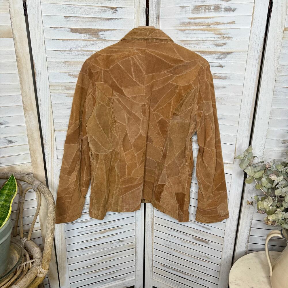 Y2k 90s Retro Vintage Leather Works Suede Patchwo… - image 6